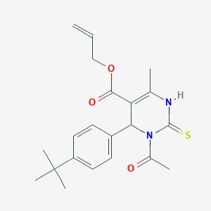 molecular formula C21H26N2O3S B4015251 allyl 3-acetyl-4-(4-tert-butylphenyl)-6-methyl-2-thioxo-1,2,3,4-tetrahydro-5-pyrimidinecarboxylate 