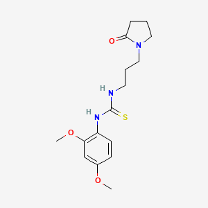 molecular formula C16H23N3O3S B4015257 N-(2,4-dimethoxyphenyl)-N'-[3-(2-oxo-1-pyrrolidinyl)propyl]thiourea 
