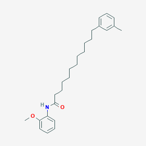 molecular formula C26H37NO2 B401528 N-(2-methoxyphenyl)-12-(3-methylphenyl)dodecanamide 