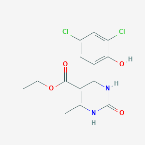 molecular formula C14H14Cl2N2O4 B4015286 ethyl 4-(3,5-dichloro-2-hydroxyphenyl)-6-methyl-2-oxo-1,2,3,4-tetrahydro-5-pyrimidinecarboxylate 