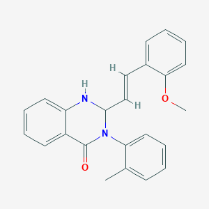molecular formula C24H22N2O2 B4015290 2-[2-(2-methoxyphenyl)vinyl]-3-(2-methylphenyl)-2,3-dihydro-4(1H)-quinazolinone 