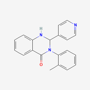 3-(2-methylphenyl)-2-(4-pyridinyl)-2,3-dihydro-4(1H)-quinazolinone