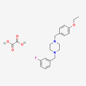 molecular formula C22H27FN2O5 B4015299 1-(4-ethoxybenzyl)-4-(3-fluorobenzyl)piperazine oxalate 