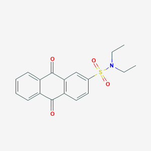 molecular formula C18H17NO4S B401530 N,N-diethyl-9,10-dioxo-9,10-dihydroanthracene-2-sulfonamide CAS No. 438541-05-0