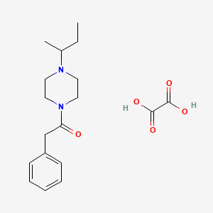 molecular formula C18H26N2O5 B4015310 1-仲丁基-4-(苯乙酰)哌嗪草酸盐 