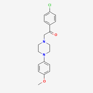 molecular formula C19H21ClN2O2 B4015330 1-(4-chlorophenyl)-2-[4-(4-methoxyphenyl)-1-piperazinyl]ethanone 