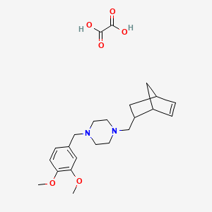molecular formula C23H32N2O6 B4015348 1-(bicyclo[2.2.1]hept-5-en-2-ylmethyl)-4-(3,4-dimethoxybenzyl)piperazine oxalate 