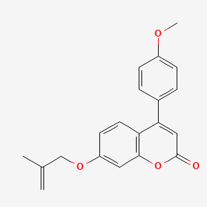 molecular formula C20H18O4 B4015374 4-(4-methoxyphenyl)-7-[(2-methyl-2-propen-1-yl)oxy]-2H-chromen-2-one 