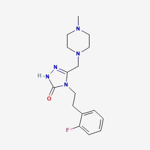 molecular formula C16H22FN5O B4015379 4-[2-(2-fluorophenyl)ethyl]-5-[(4-methylpiperazin-1-yl)methyl]-2,4-dihydro-3H-1,2,4-triazol-3-one 
