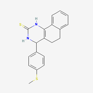 molecular formula C19H18N2S2 B4015392 4-[4-(methylthio)phenyl]-3,4,5,6-tetrahydrobenzo[h]quinazoline-2(1H)-thione 