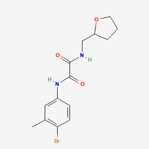molecular formula C14H17BrN2O3 B4015404 N-(4-bromo-3-methylphenyl)-N'-(tetrahydro-2-furanylmethyl)ethanediamide 