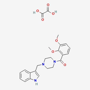 molecular formula C24H27N3O7 B4015411 3-{[4-(2,3-dimethoxybenzoyl)-1-piperazinyl]methyl}-1H-indole oxalate 