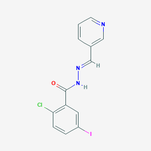 molecular formula C13H9ClIN3O B401543 2-Chloro-5-iodo-benzoic acid pyridin-3-ylmethylene-hydrazide 