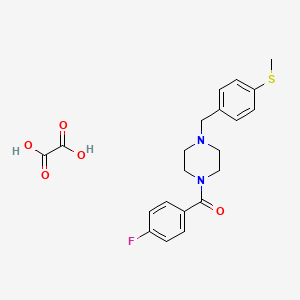molecular formula C21H23FN2O5S B4015441 1-(4-fluorobenzoyl)-4-[4-(methylthio)benzyl]piperazine oxalate 