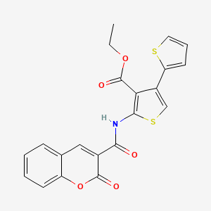 molecular formula C21H15NO5S2 B4015446 ethyl 5'-{[(2-oxo-2H-chromen-3-yl)carbonyl]amino}-2,3'-bithiophene-4'-carboxylate 