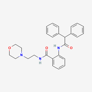 molecular formula C27H29N3O3 B4015448 2-[(diphenylacetyl)amino]-N-[2-(4-morpholinyl)ethyl]benzamide 