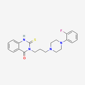molecular formula C21H23FN4OS B4015456 3-{3-[4-(2-fluorophenyl)-1-piperazinyl]propyl}-2-thioxo-2,3-dihydro-4(1H)-quinazolinone 