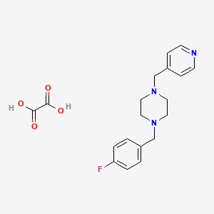 molecular formula C19H22FN3O4 B4015461 1-(4-fluorobenzyl)-4-(4-pyridinylmethyl)piperazine oxalate 