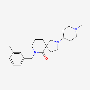 molecular formula C22H33N3O B4015474 7-(3-methylbenzyl)-2-(1-methyl-4-piperidinyl)-2,7-diazaspiro[4.5]decan-6-one 