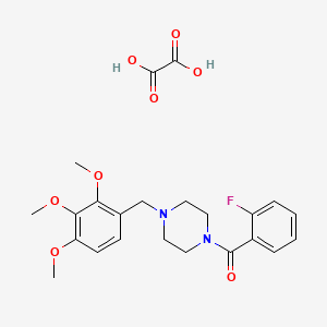 molecular formula C23H27FN2O8 B4015481 1-(2-fluorobenzoyl)-4-(2,3,4-trimethoxybenzyl)piperazine oxalate 