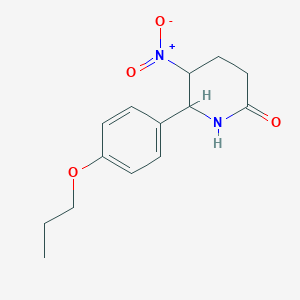 molecular formula C14H18N2O4 B4015524 5-nitro-6-(4-propoxyphenyl)-2-piperidinone 
