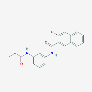 molecular formula C22H22N2O3 B4015528 N-[3-(isobutyrylamino)phenyl]-3-methoxy-2-naphthamide 