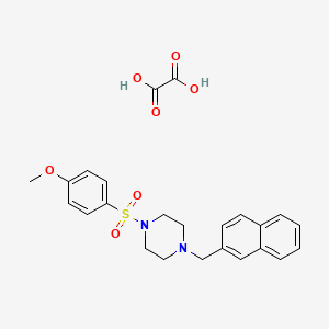 molecular formula C24H26N2O7S B4015561 1-[(4-methoxyphenyl)sulfonyl]-4-(2-naphthylmethyl)piperazine oxalate 