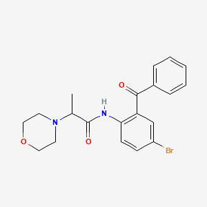 molecular formula C20H21BrN2O3 B4015567 N-(2-benzoyl-4-bromophenyl)-2-(4-morpholinyl)propanamide 