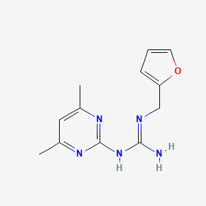 molecular formula C12H15N5O B4015576 N-(4,6-dimethyl-2-pyrimidinyl)-N'-(2-furylmethyl)guanidine 