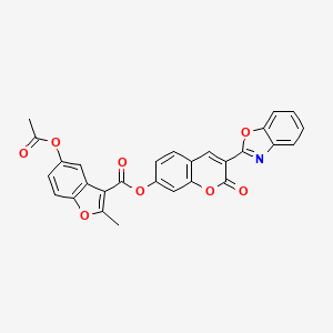 molecular formula C28H17NO8 B4015590 3-(1,3-benzoxazol-2-yl)-2-oxo-2H-chromen-7-yl 5-(acetyloxy)-2-methyl-1-benzofuran-3-carboxylate 