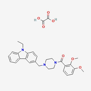 molecular formula C30H33N3O7 B4015606 3-{[4-(2,3-dimethoxybenzoyl)-1-piperazinyl]methyl}-9-ethyl-9H-carbazole oxalate 