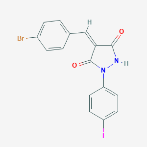 molecular formula C16H10BrIN2O2 B401562 4-(4-Bromobenzylidene)-1-(4-iodophenyl)-3,5-pyrazolidinedione 
