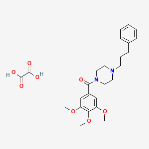 molecular formula C25H32N2O8 B4015624 1-(3-phenylpropyl)-4-(3,4,5-trimethoxybenzoyl)piperazine oxalate 