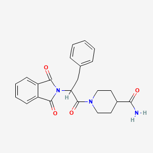1-[2-(1,3-dioxo-1,3-dihydro-2H-isoindol-2-yl)-3-phenylpropanoyl]-4-piperidinecarboxamide