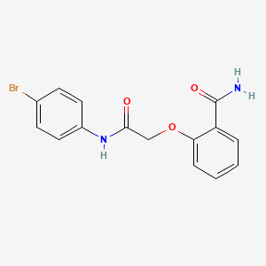 molecular formula C15H13BrN2O3 B4015671 2-{2-[(4-bromophenyl)amino]-2-oxoethoxy}benzamide 