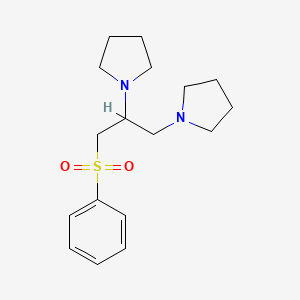 molecular formula C17H26N2O2S B4015684 1,1'-[3-(phenylsulfonyl)-1,2-propanediyl]dipyrrolidine 