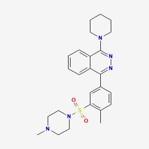 molecular formula C25H31N5O2S B4015725 1-{4-methyl-3-[(4-methyl-1-piperazinyl)sulfonyl]phenyl}-4-(1-piperidinyl)phthalazine 