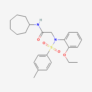 molecular formula C24H32N2O4S B4015747 N~1~-cycloheptyl-N~2~-(2-ethoxyphenyl)-N~2~-[(4-methylphenyl)sulfonyl]glycinamide 