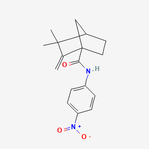 molecular formula C17H20N2O3 B4015769 3,3-dimethyl-2-methylene-N-(4-nitrophenyl)bicyclo[2.2.1]heptane-1-carboxamide 
