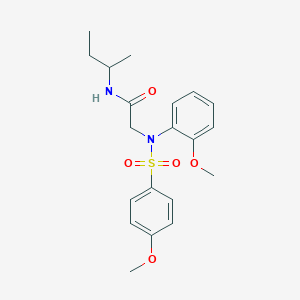 molecular formula C20H26N2O5S B4015788 N~1~-(sec-butyl)-N~2~-(2-methoxyphenyl)-N~2~-[(4-methoxyphenyl)sulfonyl]glycinamide 