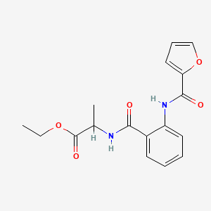 molecular formula C17H18N2O5 B4015833 ethyl N-[2-(2-furoylamino)benzoyl]alaninate 