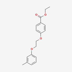 molecular formula C18H20O4 B4015865 ethyl 4-[2-(3-methylphenoxy)ethoxy]benzoate 