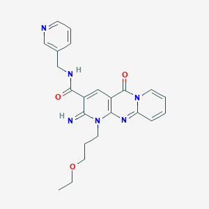 molecular formula C23H24N6O3 B4015873 1-(3-ethoxypropyl)-2-imino-5-oxo-N-(3-pyridinylmethyl)-1,5-dihydro-2H-dipyrido[1,2-a:2',3'-d]pyrimidine-3-carboxamide CAS No. 510733-25-2