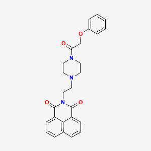 molecular formula C26H25N3O4 B4015881 2-{2-[4-(phenoxyacetyl)-1-piperazinyl]ethyl}-1H-benzo[de]isoquinoline-1,3(2H)-dione 