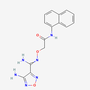 molecular formula C15H14N6O3 B4015889 2-({[amino(4-amino-1,2,5-oxadiazol-3-yl)methylene]amino}oxy)-N-1-naphthylacetamide 