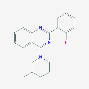 molecular formula C20H20FN3 B4015905 2-(2-fluorophenyl)-4-(3-methyl-1-piperidinyl)quinazoline 