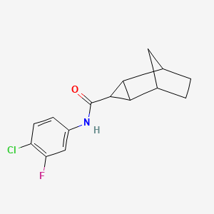 molecular formula C15H15ClFNO B4015907 N-(4-chloro-3-fluorophenyl)tricyclo[3.2.1.0~2,4~]octane-3-carboxamide 