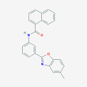 molecular formula C25H18N2O2 B401591 N-[3-(5-methyl-1,3-benzoxazol-2-yl)phenyl]-1-naphthamide CAS No. 5304-14-3