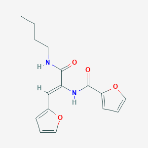 molecular formula C16H18N2O4 B4015925 N-[1-[(butylamino)carbonyl]-2-(2-furyl)vinyl]-2-furamide 