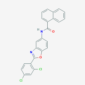 molecular formula C24H14Cl2N2O2 B401593 N-[2-(2,4-dichlorophenyl)-1,3-benzoxazol-5-yl]-1-naphthamide 